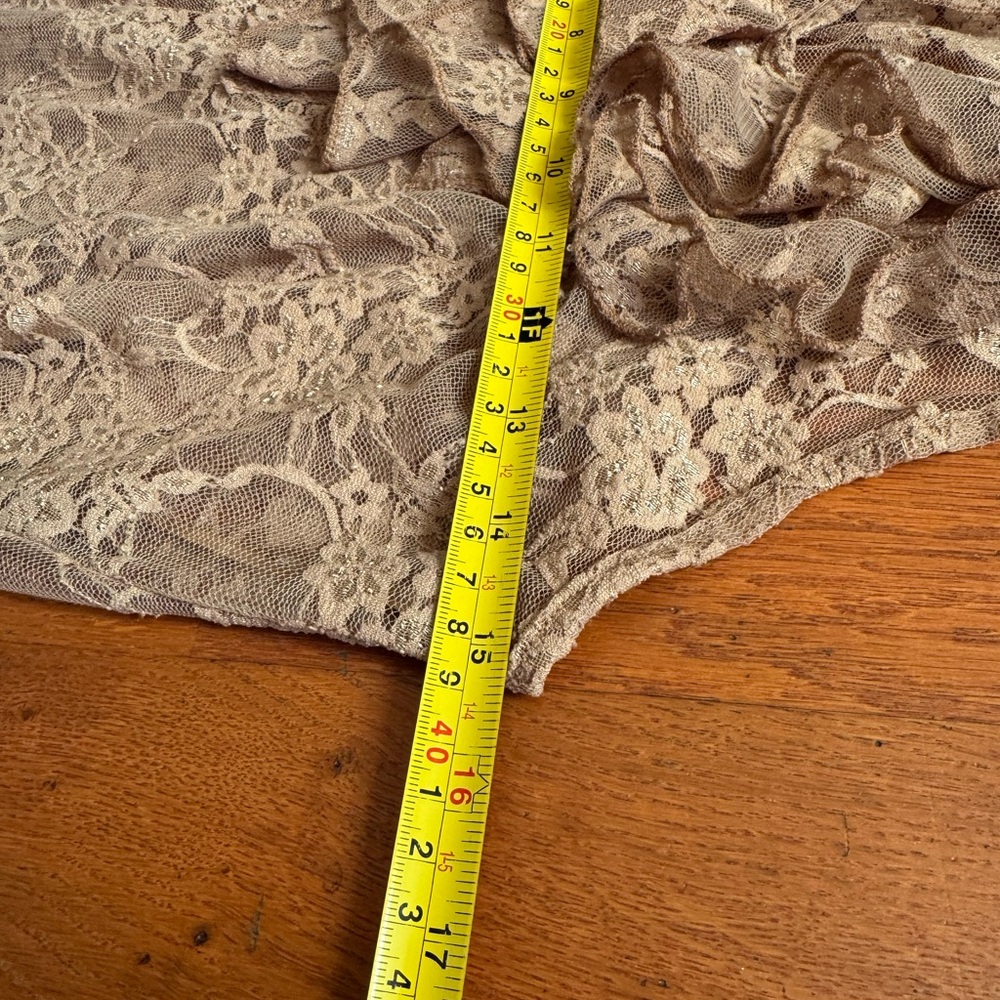 Chic Lace Ruffle Halter Top - Brown - Picture 13 of 14